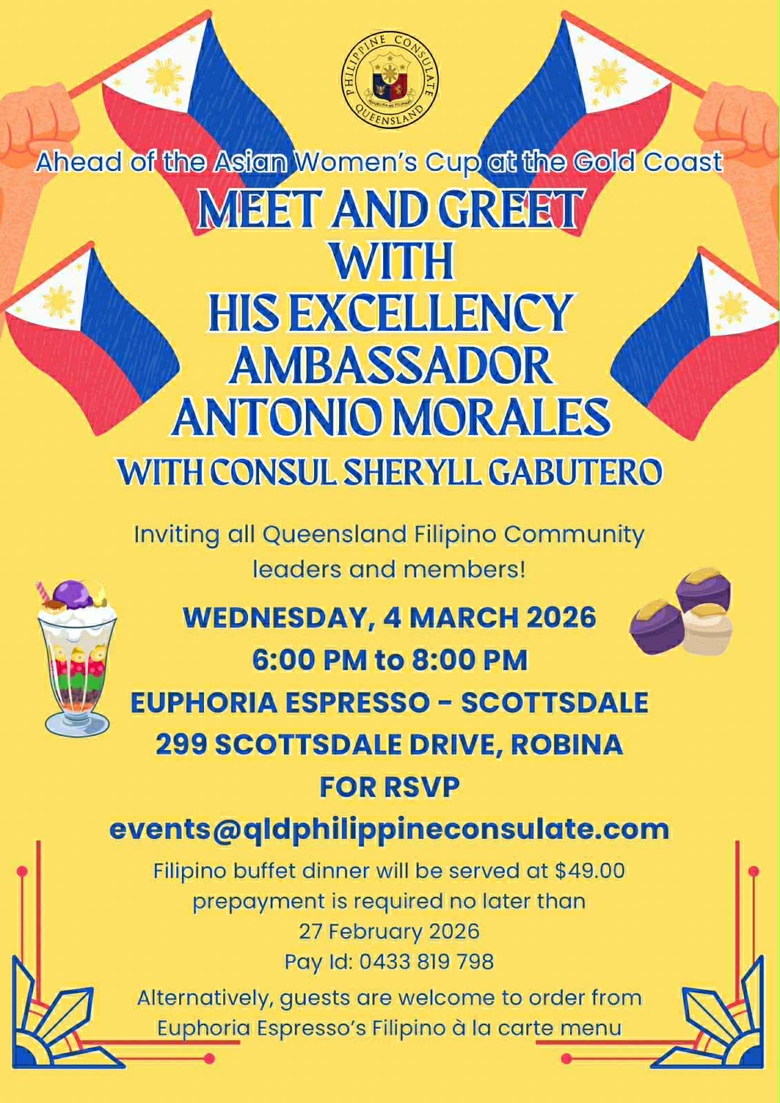 Gold Coast Fil-Aus Community Meets Philippine Ambassador to Australia