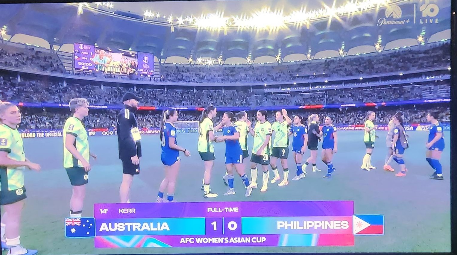 Filipinas Holds Matildas to Aus 1 -  Phil 0 Final Score in AFC Women Opening Game