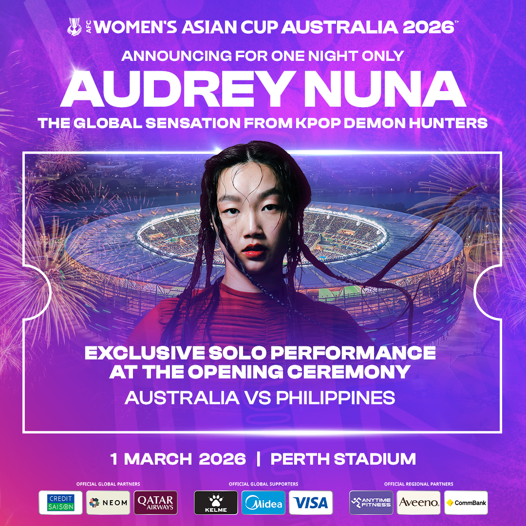 KPop Demon Hunters star Audrey Nuna at AFC Womens Asian Cup Opening Ceremony